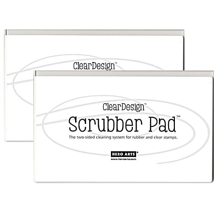 Hero Arts Clear Design Scrubber Pads, White, Pack Of 2 Pads