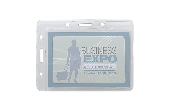 Office Depot® Brand Convertible Name Badge Holders, 3" x 4", Pack Of 25