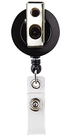 Buttonsmith Deluxe Retractable Badge Reel with Alligator Clip and Extra-Long 36 inch Standard Duty Cord - Made in The USA, 1 Year Warranty