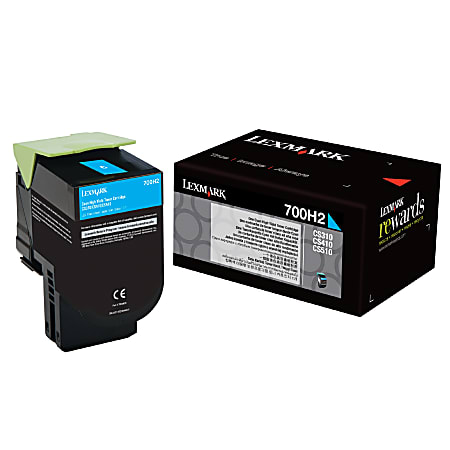 Lexmark™ 70C0H20 Cyan High Yield Toner Cartridge