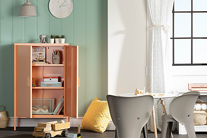 Orange cheap accent cabinet