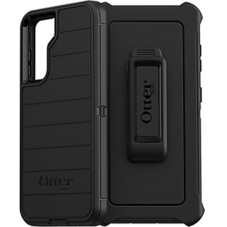 OtterBox Defender Series Pro Rugged Carrying Case (Holster) Samsung Galaxy S21 5G Smartphone - Black - Bacterial Resistant, Scrape Resistant, Dirt Resistant Port, Dust Resistant Port, Lint Resistant Port, Drop Resistant - Plastic Body - Belt Clip