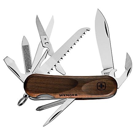 Swiss Army EvoWood 18 Knife, Brown