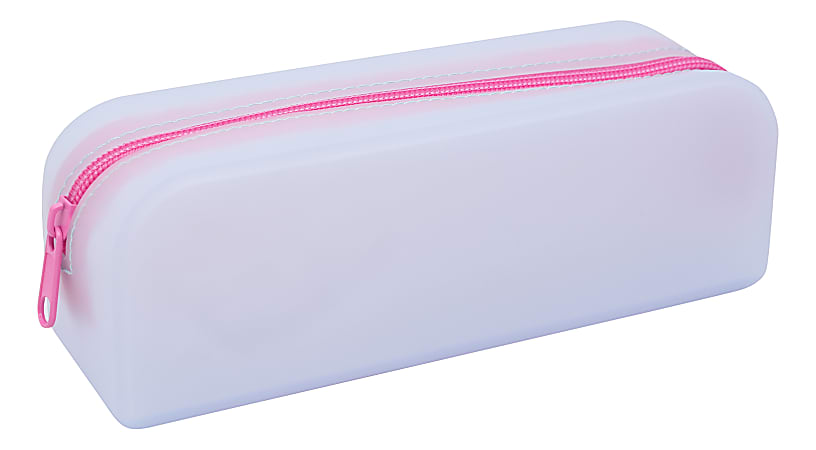 Office Depot&reg; Brand Silicone Pencil Pouch, 2-3/8" x 7-7/8", Lavender