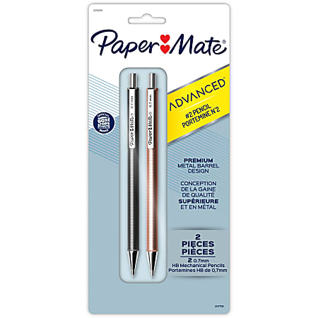 Paper Mate Advanced Metal Barrel Mechanical Pencils 0.7 mm