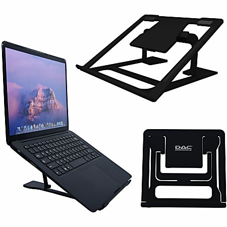 DAC® MP-224 Portable Laptop Stand With 6 Height Levels, Black
