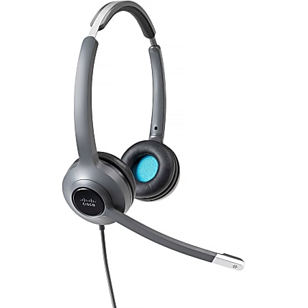Cisco 522 Headset - Stereo - Mini-phone (3.5mm) - Wired - 90 Ohm - 50 Hz - 18 kHz - Over-the-head - Binaural - Supra-aural - Uni-directional, Electret, Condenser Microphone
