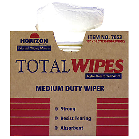 SKILCRAFT Wiping Heavy-Duty 4 Ply Towels, Box Of 150 (AbilityOne 7920-01-448-7053)