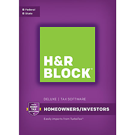 H&R Block® Deluxe + State 2017 Tax Software, For Mac®, Download