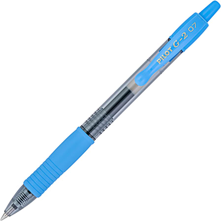 Pilot G2 Gel Pen, Fine Point, 0.7 mm, Clear Barrel, Periwinkle Ink