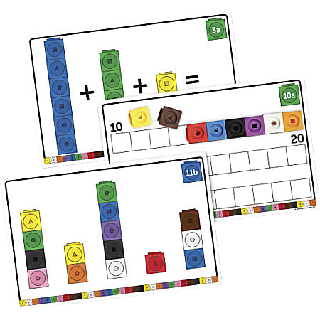 Learning Resources MathLink Cubes Early Math Activity Set - Skill Learning: Mathematics, Addition, Subtraction, Sequencing, Color, Shape - 4-10 Year - Multi