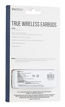 Vivitar wireless earbuds manual hotsell