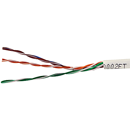 Vericom CAT-5E/UTP Solid Riser CMR Cable, 1,000’, White, MBW5U-01441