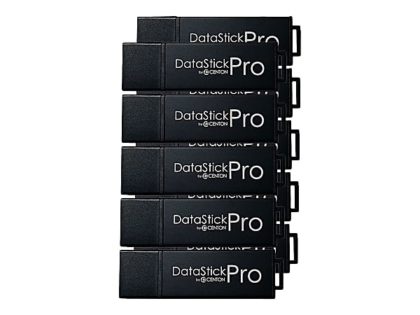Centon MP USB Flash Drive, 16GB, Black, Pack Of 10