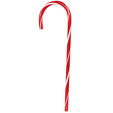 Amscan 240382 Christmas Large Plastic Candy Canes, 32”H x 8”W x 1-1/4”D, Red, Set Of 4 Canes