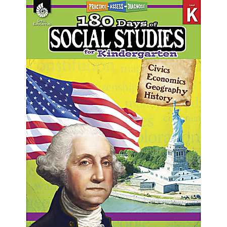 Shell Education 180 Days Of Social Studies Kindergarten