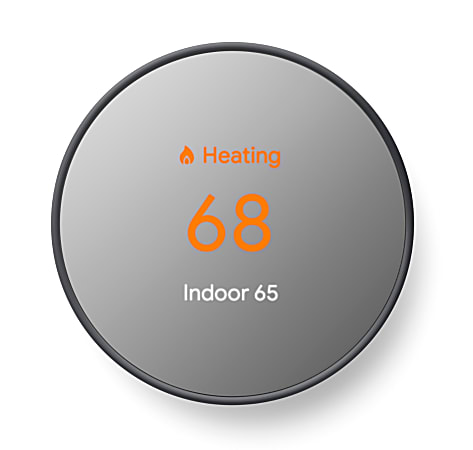 Google Nest HVAC System Programmable Smart Thermostat With Sensor Black -  Office Depot