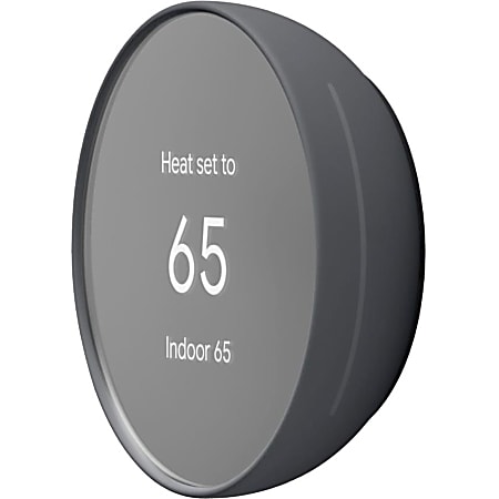 Google Nest Smart Thermostat for Home in Charcoal in the Smart Thermostats  department at