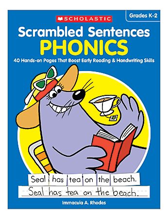 Scholastic Teacher Resources Activity Book Scrambled Sentences, Phonics, Grades K-2