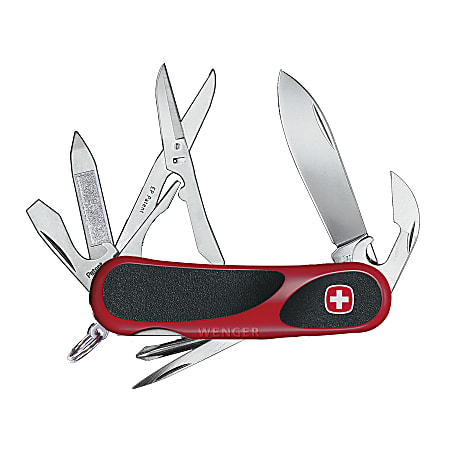 Swiss Army EvoGrip 16 Knife BlackRed Office Depot