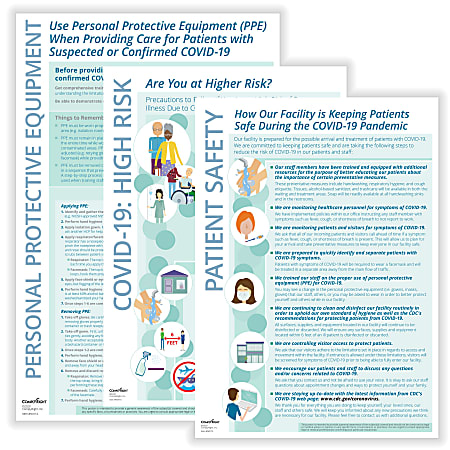 ComplyRight™ Healthcare Professionals COVID-19 Posters, English, Set Of 3 Posters