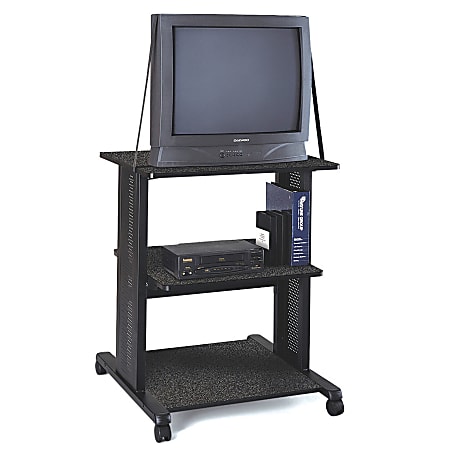 Mayline® Group Mobile A/V Cart, 42 1/2"H x 36 1/2"W x 32 1/2"D, Black/Gray