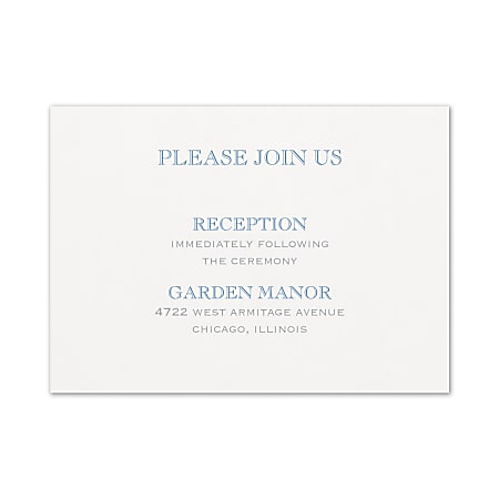 Custom Shaped Wedding & Event Reception Cards, 4-7/8"