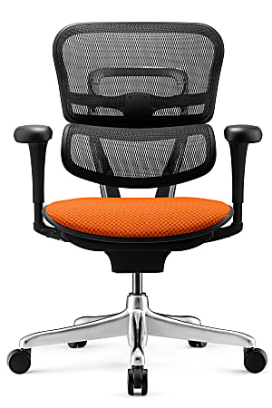 WorkPro&reg; 12000 V2 Series Ergonomic Mesh/Fabric High-Back Office Chair, Tangerine/Black, BIFMA Compliant