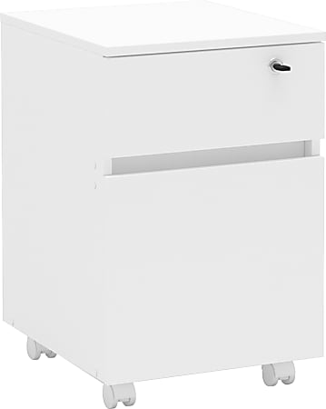 Boahaus Osaka 18"D Vertical 2-Drawer Mobile File Cabinet, White