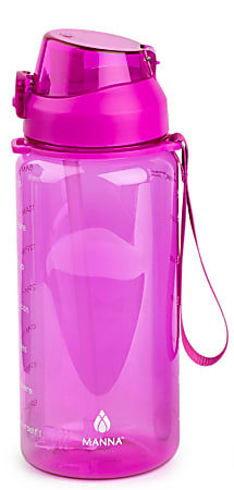 Manna Motive Sport Water Bottle, 54 Oz, Pink