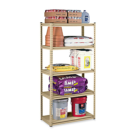 Tennsco Stur-D-Stor Adjustable Steel Shelving, 42"H x 96"W x 24"D, Sand