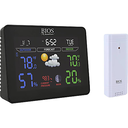 BIOS Medical Colour Weather Station - Weather Station229.66 ft - Temperature, Humidity, Atmospheric Pressure