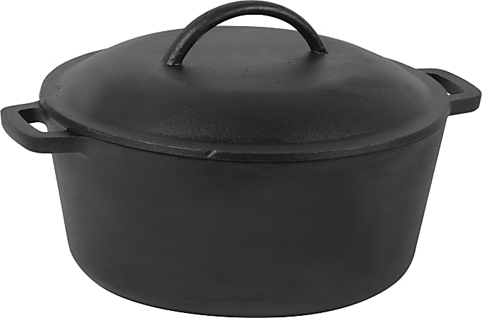 Commercial Chef 5-Quart Cast Iron Dutch Oven, Black