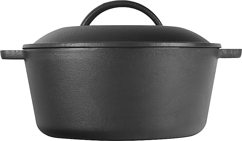 Commercial CHEF Pre-Seasoned 3 Qt. Cast Iron Dutch Oven with