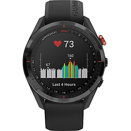 Garmin Approach S62 GPS Watch Black Black Band Ceramic Glass Bezel