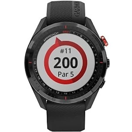 Garmin Approach S62 GPS Watch Black Black Band Ceramic Glass Bezel