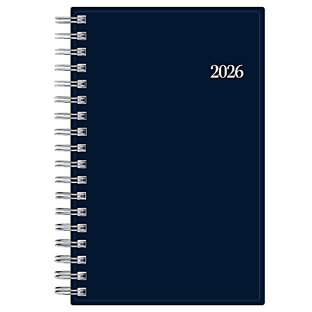 2026 Blue Sky Weekly/Monthly Pocket Planner, 3-5/8” x 6", Passages/Solid Navy, January To December, 154178