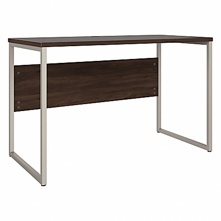 Bush® Business Furniture Hybrid Computer Table Desk With Metal Legs, 48"W x 24"D, Black Walnut, Standard Delivery
