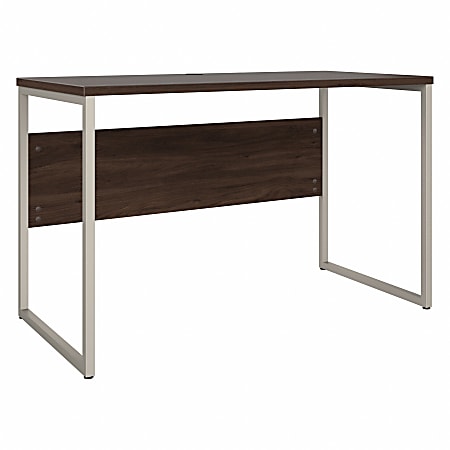 Bush® Business Furniture Hybrid 48"W Computer Table Desk With Metal Legs, Black Walnut, Standard Delivery