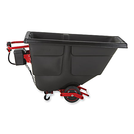 Rubbermaid® Commercial Motorized Roto Tilt Truck, 202 gal, 1,000 lb Capacity, Plastic, Black