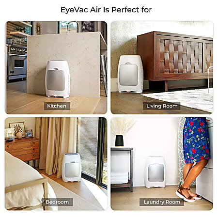 Eyevac EVAWS Air 2 in 1 Air Purifier Vacuum White Office Depot