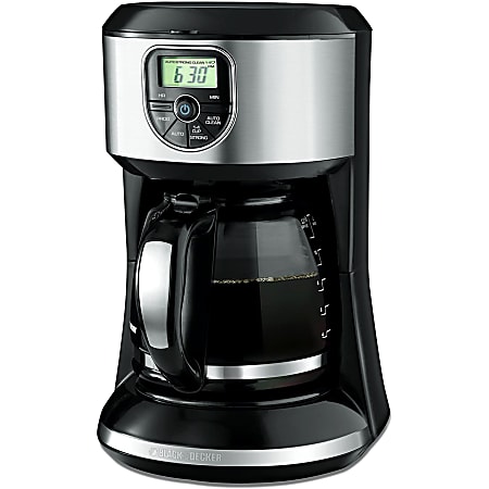 Black+Decker 12-Cup Programmable Coffee Maker, Black/Silver