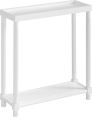 New Ridge Home Goods Harrison Narrow Side Table, 24”H x 22”W x 8”D, White