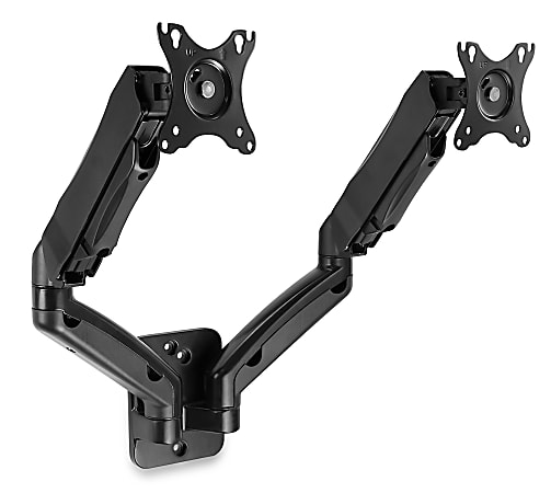 Mount-It MI-766 Dual Monitor Wall Mount, 4"H x 17"W x 3-1/2"D, Black