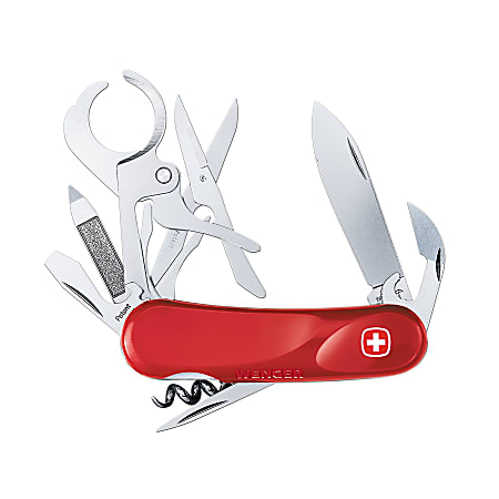 Swiss Army Cigar Cutter Knife, Red