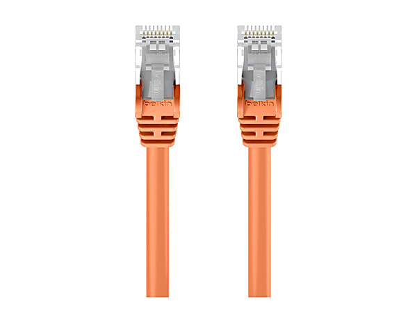 Belkin - Patch cable - RJ-45 (M) to RJ-45 (M) - 15.2 cm - 0.2 in - UTP - CAT 6 - molded, snagless, stranded - orange