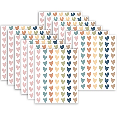 Teacher Created Resources Mini Stickers Everyone is Welcome Hearts 378  Stickers Per Pack Set Of 12 Packs - Office Depot