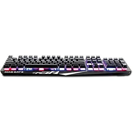 Mad Catz The Authentic S.T.R.I.K.E. 2 Membrane Gaming Keyboard - Black - Cable Connectivity Multimedia Hot Key(s) - Membrane Keyswitch Mad Catz The Authentic S.T.R.I.K.E. 2 Membrane Gaming Keyboard - Black - Cable Connectivity Multimedia Hot Key(s) - Membrane Keyswitch