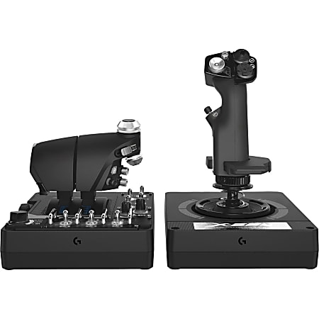 Logitech G X56 H.O.T.A.S. RGB Throttle and Stick Simulation Controller - Cable - USB - PC - Black