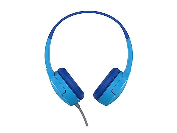 Belkin SoundForm Mini Wired On-Ear Headphones for Kids - Stereo - Mini-phone (3.5mm) - Wired - On-ear, Over-the-head - Binaural - Ear-cup - 4 ft Cable - Blue